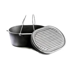Valhal Outdoor Dutch Oven Ovaal 7.9 Quarts/ 9 Liter Met Grillplaat Zonder Pootjes 9 Valhal Outdoor Dutch Oven Ovaal 7.9 Quarts/ 9 Liter Met Grillplaat Zonder Pootjes -Bialettited Winkel image 486
