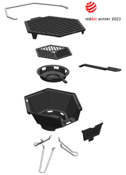 Kibo Grill Model 3.0 -Bialettited Winkel image 525