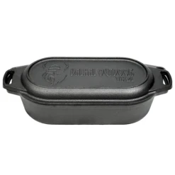 Valhal Outdoor Gietijzeren Dutch Oven Met Grill Deksel Ovaal 2 Liter