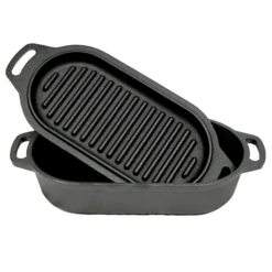 Valhal Outdoor Gietijzeren Dutch Oven Met Grill Deksel Ovaal 2 Liter -Bialettited Winkel image 552